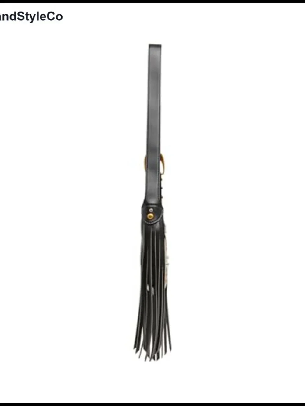 Faux Leather Fringe Hobo Bag with Studs and Adjustable Strap